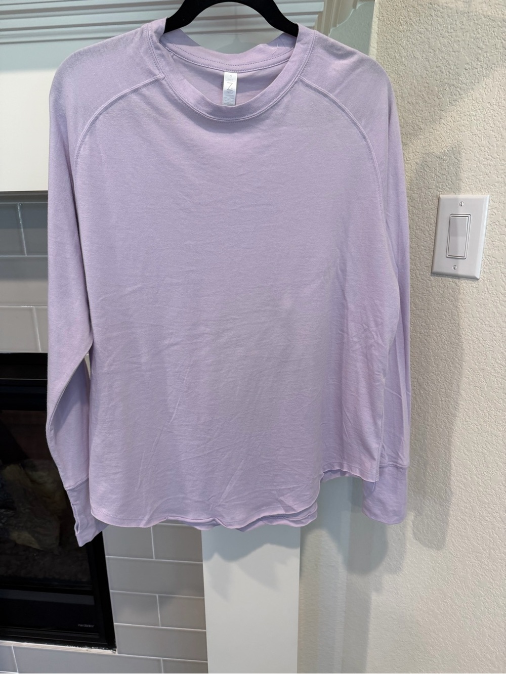 Zella Lavender Crewneck Long Sleeve Tee